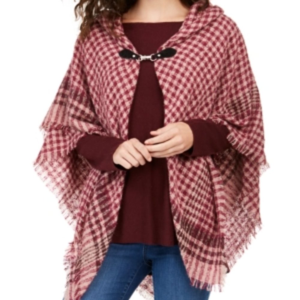 NEW-$31-Charter Club Mini-Plaid Toggle Topper Scarf, Created for Macy's
